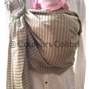 le carolin coton et lin à anneaux écharpe de portage